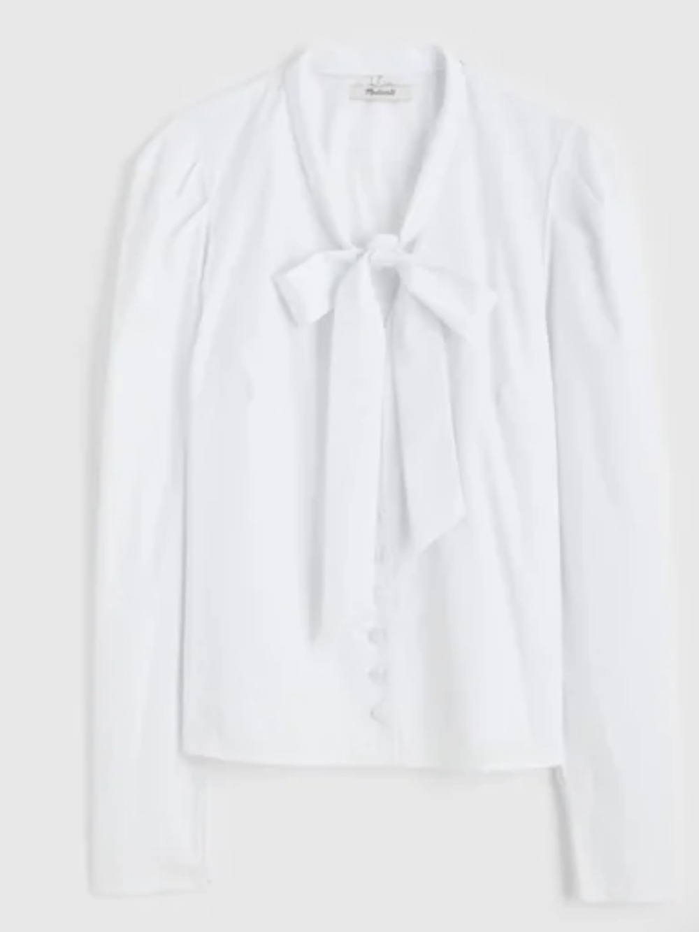 Madewell White Removable Tie-Nexk V-Neck Button Front Blouse NY535 X-Large BN